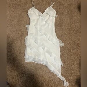 Abercrombie and Fitch white ruffle dress size XS